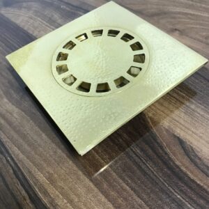 Solid Brass Floor Drain, Hammered Square Shower Drain Cover